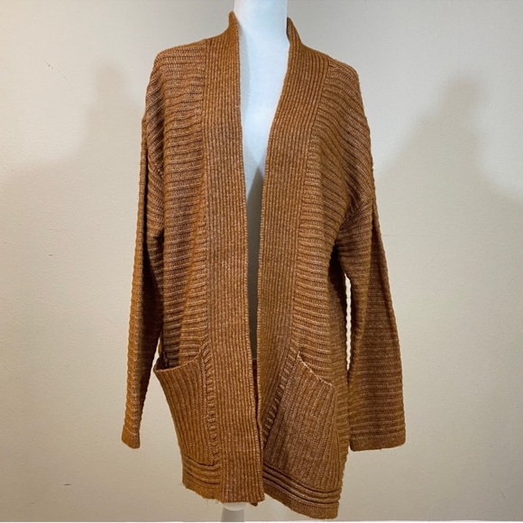 NWOT NINE WEST Brown Open Front Cardigan - Picture 2 of 9